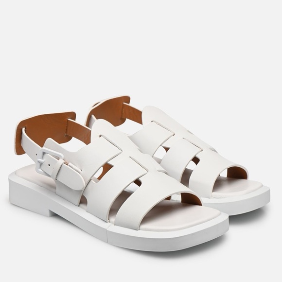 NIB Robert Clergerie Ramona Fusherman Sandal in White Size 8 - Picture 4 of 10